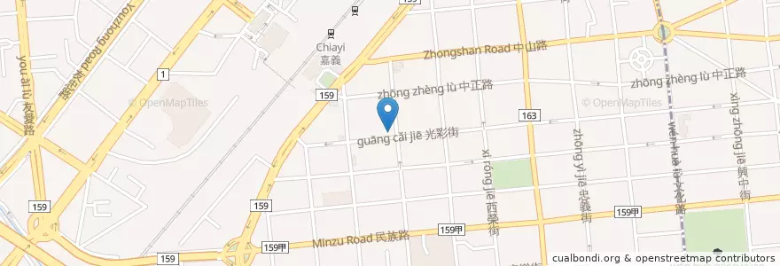 Mapa de ubicacion de 幸福綠光 en Taiwan, 臺灣省, 嘉義市, 嘉義縣, 西區.