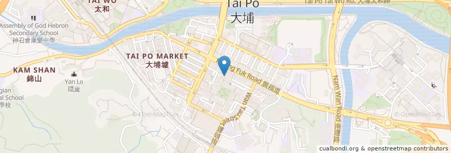 Mapa de ubicacion de 海達魚蛋 en Chine, Hong Kong, Guangdong, Nouveaux Territoires, 大埔區 Tai Po District.