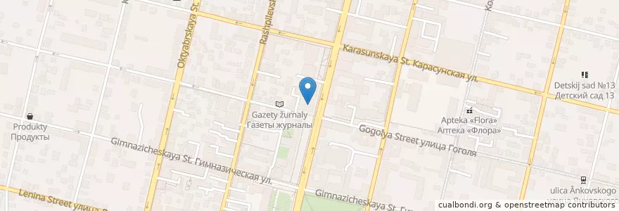 Mapa de ubicacion de Филармония им. Г. Ф. Пономаренко en Russia, South Federal District, Krasnodar Krai, Krasnodar Municipality.