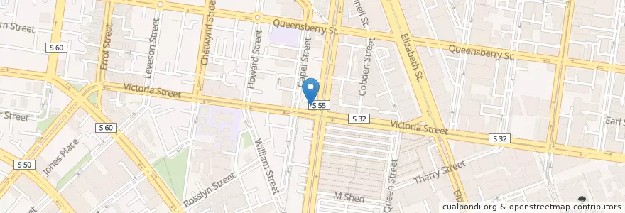 Mapa de ubicacion de Victoria Hotel en Australia, Victoria, City Of Melbourne.