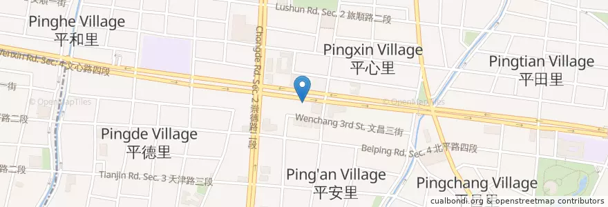 Mapa de ubicacion de Subway en 타이완, 타이중 시, 베이툰 구.