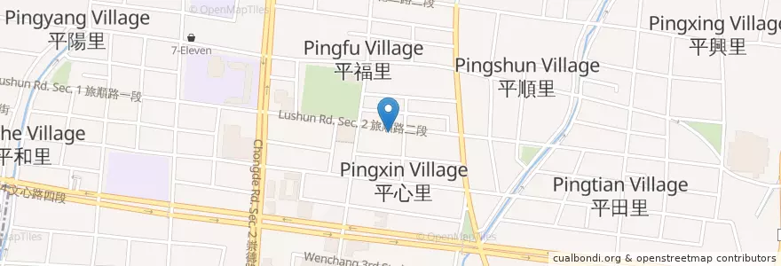 Mapa de ubicacion de 梁記麻辣火鍋 en Taiwan, 臺中市, 北屯區.