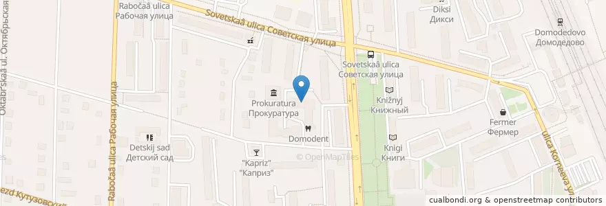 Mapa de ubicacion de Детская городская поликлиника en Rússia, Distrito Federal Central, Oblast De Moscou, Городской Округ Домодедово.