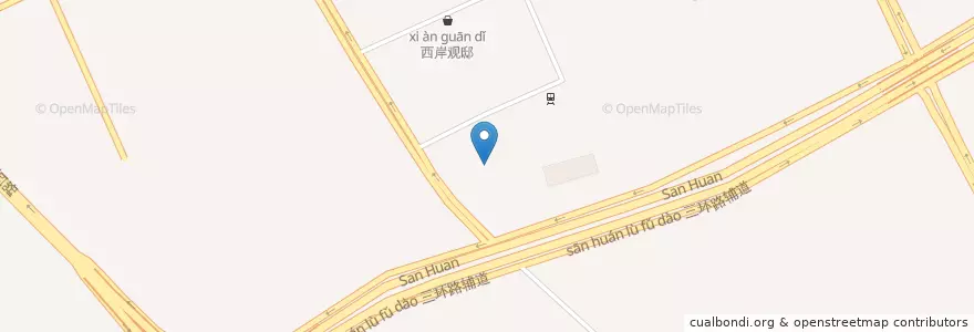 Mapa de ubicacion de 茶店子公交枢纽 en Çin, Siçuan, 成都市, 金牛区.