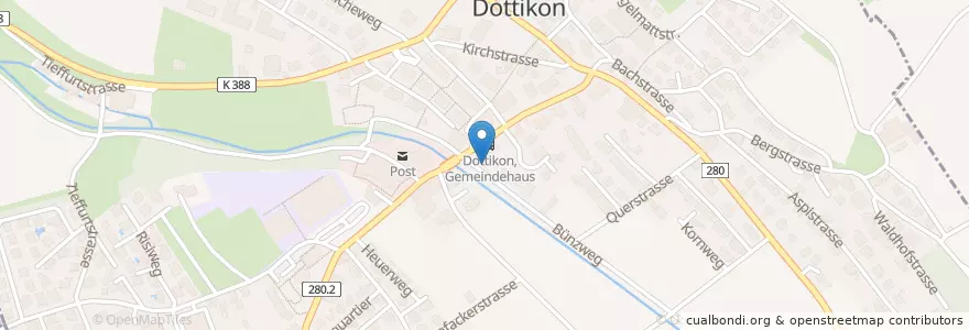 Mapa de ubicacion de Dottikon en سويسرا, Aargau, Bezirk Bremgarten, Dottikon.