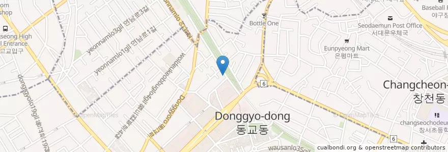 Mapa de ubicacion de 핵스테이크 en 韩国/南韓, 首尔, 麻浦區, 서교동.