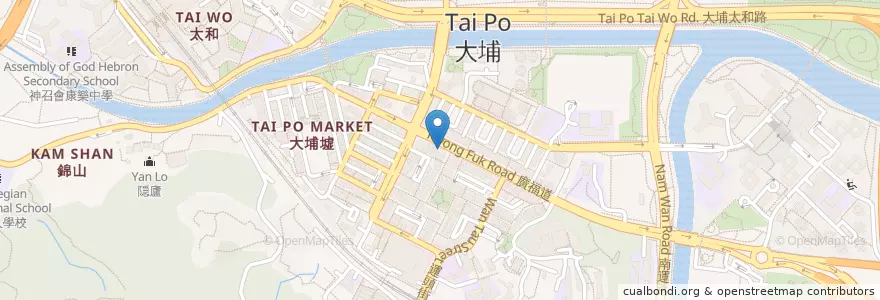 Mapa de ubicacion de 周森骨醫 en 中国, 香港 Hong Kong, 广东省, 新界 New Territories, 大埔區 Tai Po District.