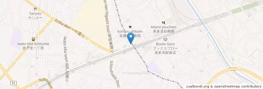 Mapa de ubicacion de ココカラファイン en Japon, Tokyo, 狛江市.