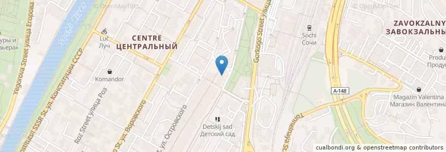 Mapa de ubicacion de Бургер Кинг en Rússia, Distrito Federal Do Sul, Krai De Krasnodar, Городской Округ Сочи.