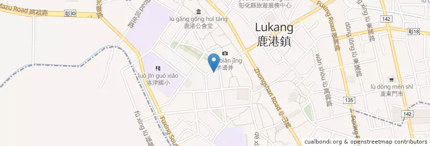 Mapa de ubicacion de 華南商業銀行 en Taïwan, Province De Taïwan, Comté De Changhua, 鹿港鎮.