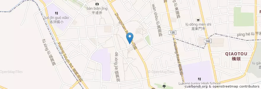 Mapa de ubicacion de 彰化商業銀行 en 台湾, 台湾省, 彰化県, 鹿港鎮.
