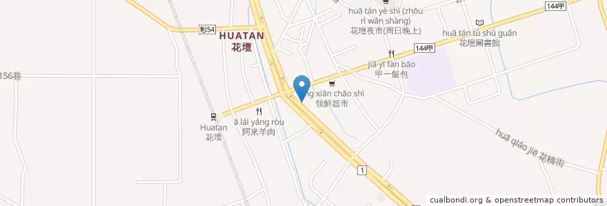 Mapa de ubicacion de 台中商業銀行 en Taiwan, Taiwan, Landkreis Changhua, 花壇鄉.