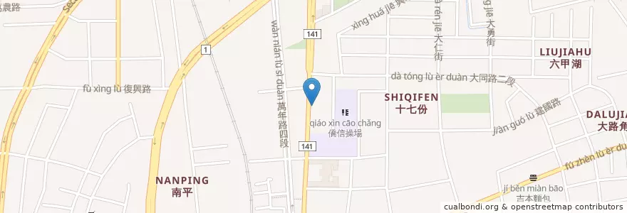 Mapa de ubicacion de 臺灣新光商業銀行 en Taiwan, Taiwan, Landkreis Changhua, 員林市.