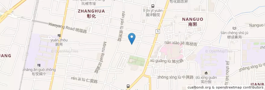 Mapa de ubicacion de 合作金庫商業銀行 en تايوان, مقاطعة تايوان, مقاطعة تشانغوا, 彰化市.