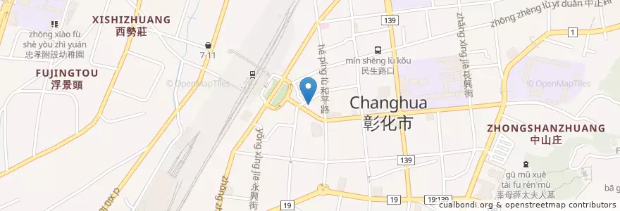 Mapa de ubicacion de 華南商業銀行 en Тайвань, Тайвань, Чжанхуа, Чжанхуа.