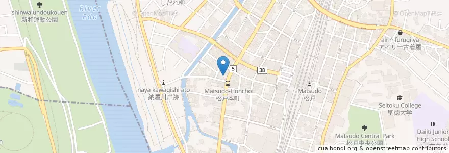 Mapa de ubicacion de 大栄パーク en Japón, Prefectura De Chiba, Matsudo.