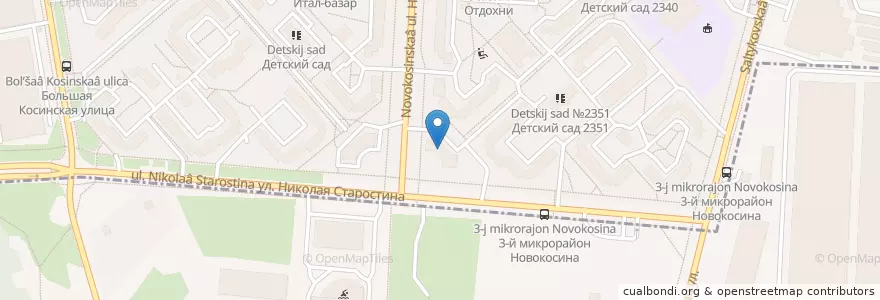 Mapa de ubicacion de Добрый мир en Rusia, Центральный Федеральный Округ, Москва, Восточный Административный Округ, Район Новокосино.