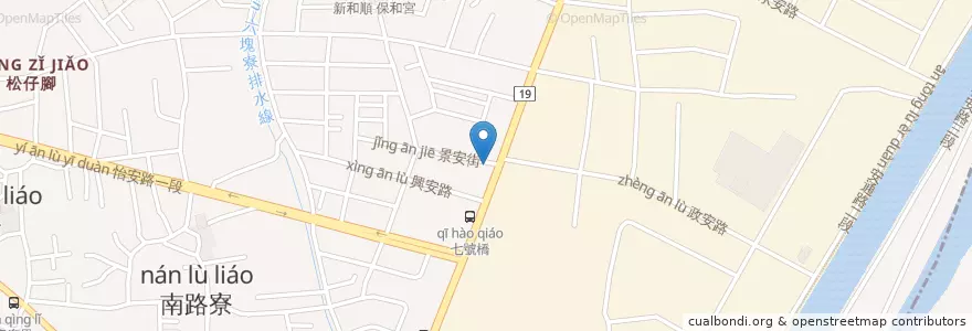 Mapa de ubicacion de 京城商業銀行 en 타이완, 타이난 시, 安南區.