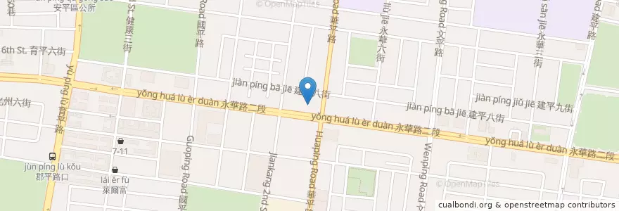 Mapa de ubicacion de 日盛國際商業銀行 en 台湾, 台南市, 安平区.
