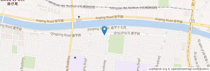 Mapa de ubicacion de 高雄銀行 en Taiwan, Tainan.
