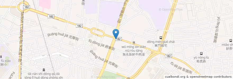 Mapa de ubicacion de 遠東國際商業銀行 en 臺灣, 臺南市, 東區.