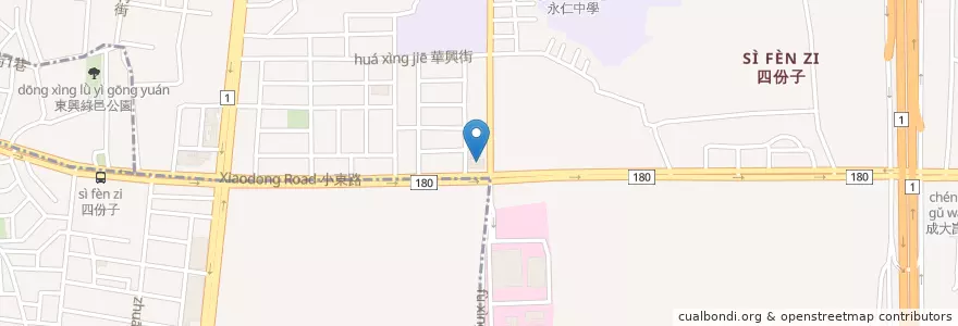 Mapa de ubicacion de 上海商業儲蓄銀行 en Taiwan, 臺南市, 永康區.
