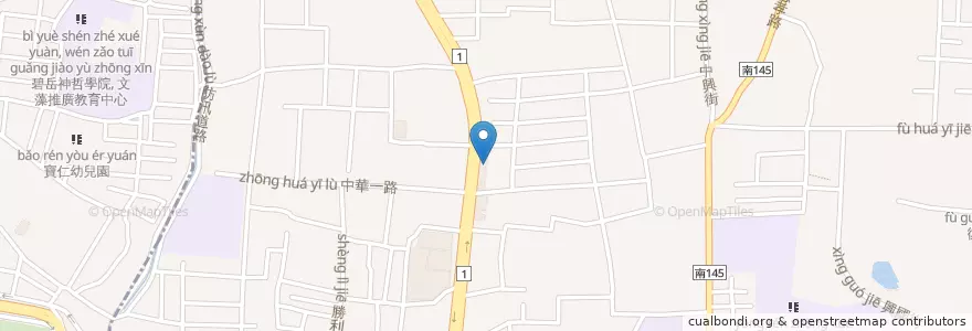 Mapa de ubicacion de 玉山商業銀行 en Taiwan, Tainan, Yongkang District.