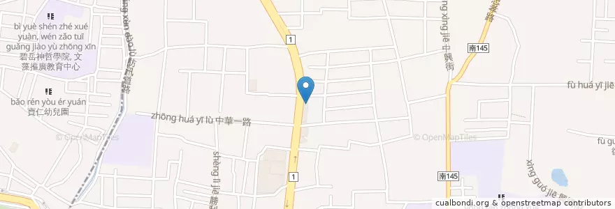 Mapa de ubicacion de 合作金庫商業銀行 en Tayvan, 臺南市, 永康區.