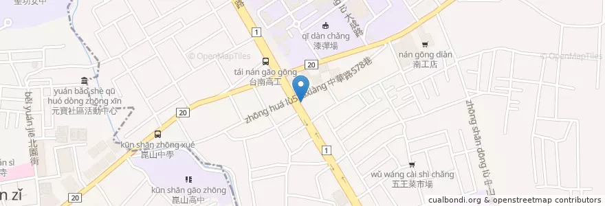 Mapa de ubicacion de 安泰商業銀行 en Taiwan, Tainan, 永康區.