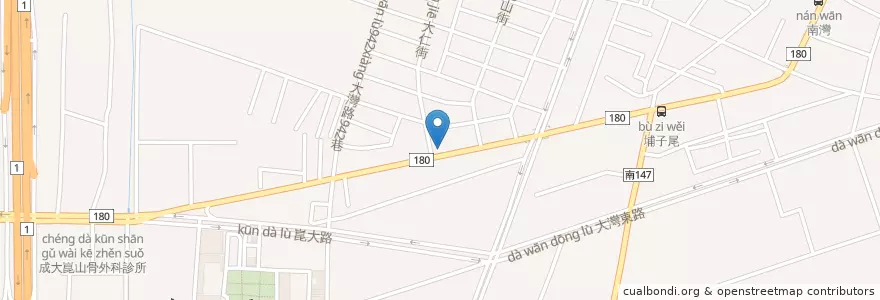 Mapa de ubicacion de 台北富邦商業銀行 en تايوان, تاينان, 永康區.