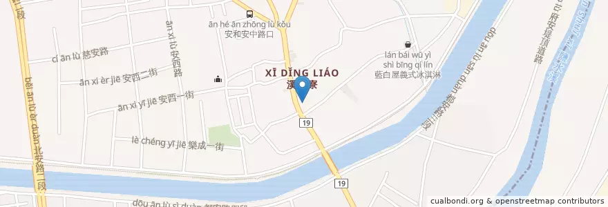 Mapa de ubicacion de 元大商業銀行 en Tayvan, 臺南市, 安南區.