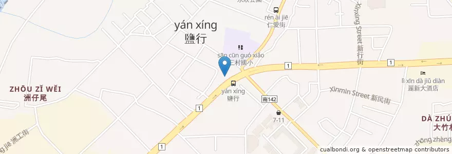 Mapa de ubicacion de 彰化商業銀行 en Taiwan, Tainan, Yongkang.
