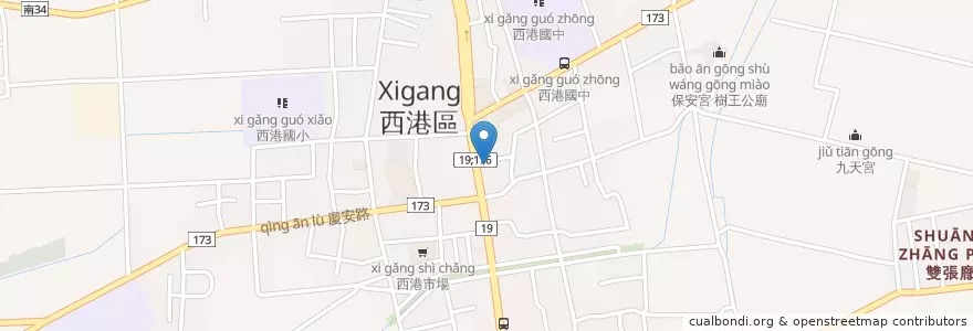 Mapa de ubicacion de 京城商業銀行 en 臺灣, 臺南市, 西港區.
