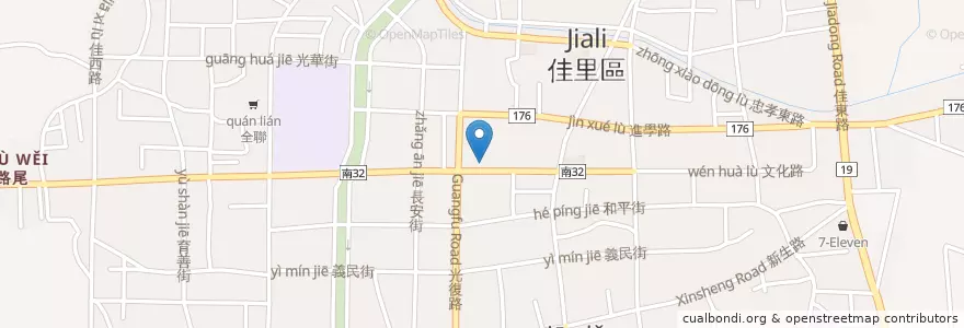 Mapa de ubicacion de 元大商業銀行 en Tayvan, 臺南市, 佳里區.