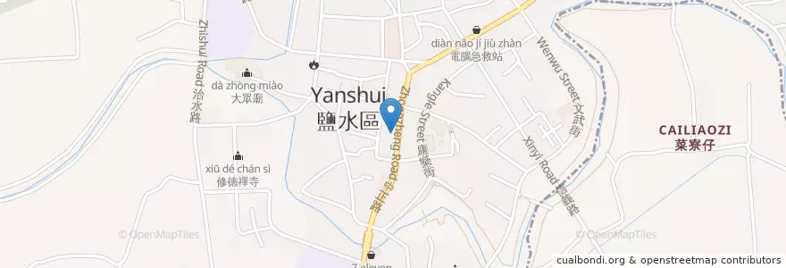 Mapa de ubicacion de 彰化商業銀行 en 臺灣, 臺南市, 鹽水區.
