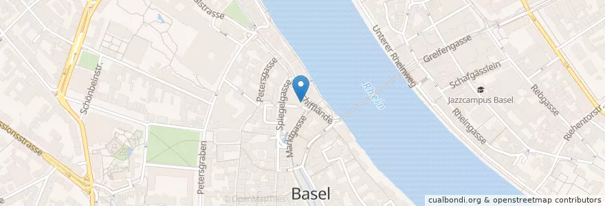 Mapa de ubicacion de Confiserie Bachmann en سويسرا, مدينة بازل, Basel.