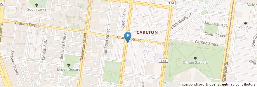 Mapa de ubicacion de HSBC Lygon Street en Australië, Victoria, City Of Melbourne.