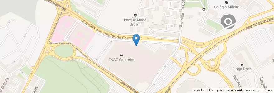 Mapa de ubicacion de Café3 en Portekiz, Área Metropolitana De Lisboa, Lisboa, Grande Lisboa, Lizbon, Carnide.
