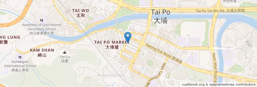 Mapa de ubicacion de 西醫於群 en China, Hong Kong, Guangdong, New Territories, Tai Po District.