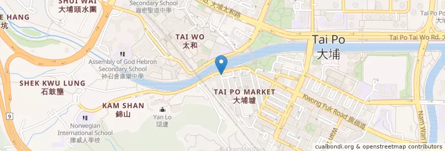Mapa de ubicacion de 紫竹林小食 en 中国, 香港, 広東省, 新界, 大埔區 Tai Po District.