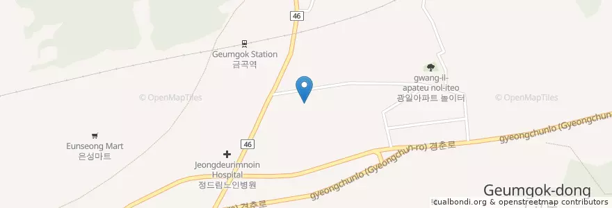 Mapa de ubicacion de 금곡교회 en Güney Kore, 경기도, 남양주.