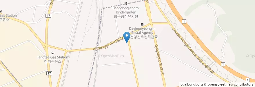 Mapa de ubicacion de 삼호약국 en Coreia Do Sul, Daejeon, 대덕구, 회덕동.
