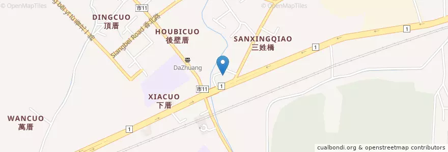 Mapa de ubicacion de 國泰世華商業銀行 en تایوان, 臺灣省, سینچو, 香山區.
