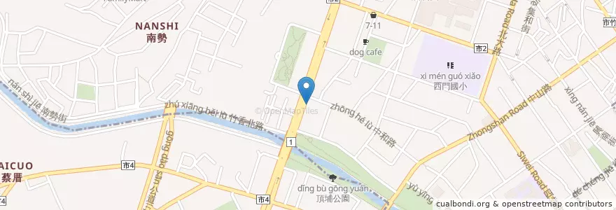 Mapa de ubicacion de 高雄銀行 en 台湾, 台湾省, 新竹市, 香山区.