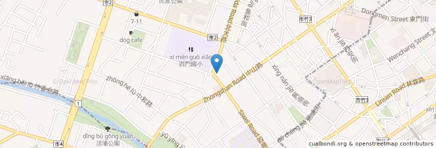 Mapa de ubicacion de 台新國際商業銀行 en 타이완, 타이완성, 신주시, 베이구.