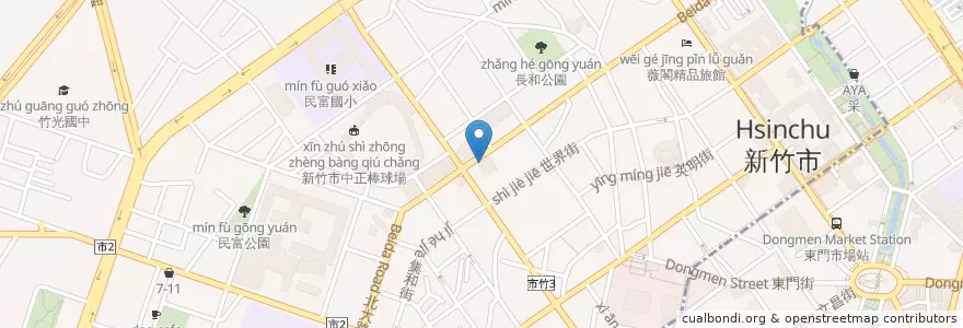 Mapa de ubicacion de 國泰世華商業銀行 en Taiwan, Taiwan, Hsinchu, 北區.