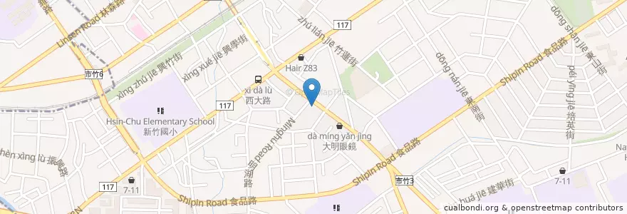 Mapa de ubicacion de 陽信商業銀行 en 臺灣, 臺灣省, 新竹市, 東區.