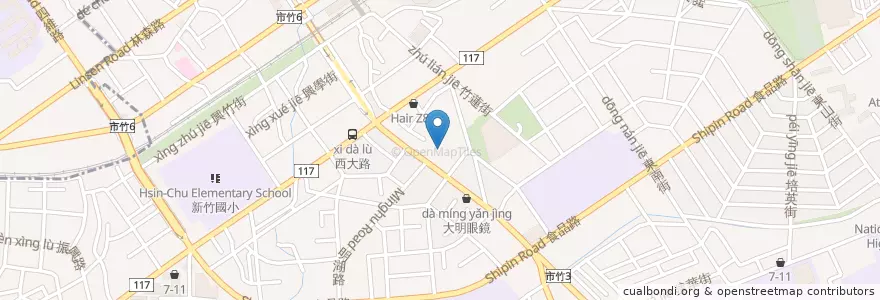 Mapa de ubicacion de 華南商業銀行 en Taiwan, Provincia Di Taiwan, Hsinchu, 東區.