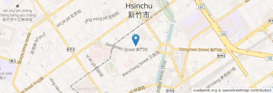 Mapa de ubicacion de 臺灣中小企業銀行 en 타이완, 타이완성, 신주시, 둥구.