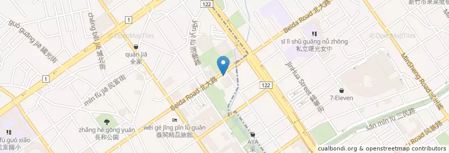 Mapa de ubicacion de 上海商業儲蓄銀行 en تایوان, 臺灣省, سینچو.